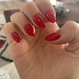 Almond shape acrylic nails