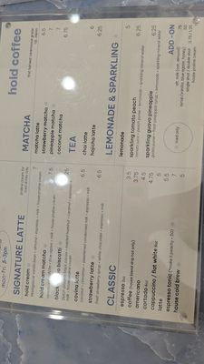 Menu photo 1 Hold Coffee West Covina, CA Menu photo 1 Hold Coffee West Covina, CA