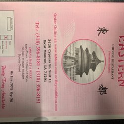 Eastern Empire Chinese - Menu