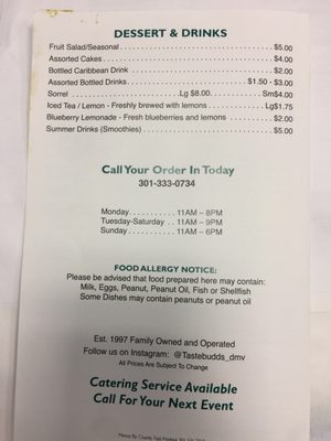 Menu photo 7 Taste Budds Capitol Heights, MD
