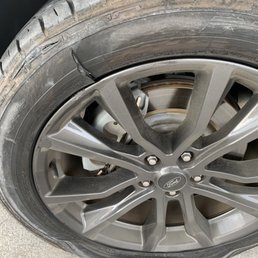 My demolished tire they replaced (-':
