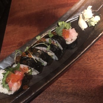 Zuma - Salman and sea bass roll - Japanese Near Me - Las Vegas, Nevada