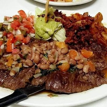 El Dorado’s - Tender skirt steak cooked to your taste and topped with frijoles charros. Served with cactus salad. Mexican potatoes, and guacamole. - Mexican Near Me - Byram, Mississippi