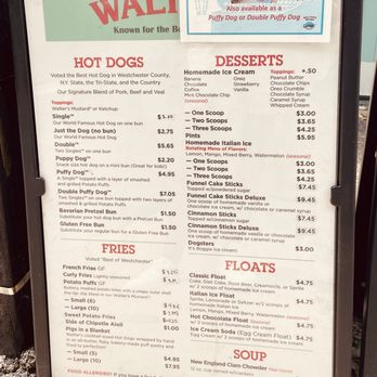 Walter's Hot Dogs Food Trucks - Menu - Hot Dogs Near Me - Mamaroneck, New York
