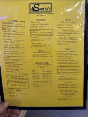 Menu photo 4 Sparky's Place Conneaut, OH