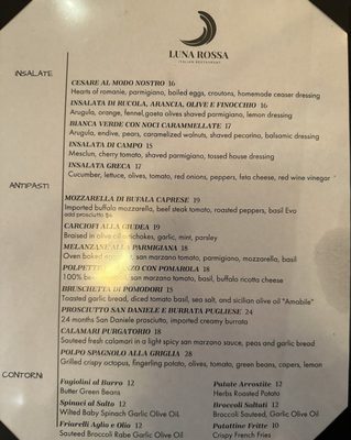 Menu photo 3 Luna Rossa New York, NY Menu photo 3 Luna Rossa New York, NY