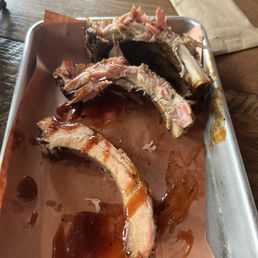 Pork ribs after I broke them apart Pork ribs after I broke them apart