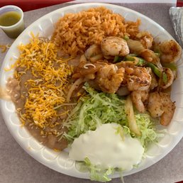 Shrimp plate fresh and delicious