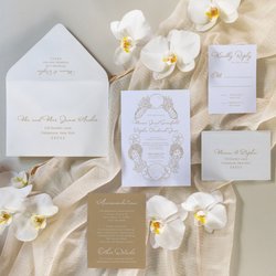 Sohan Khalsa Creative - Ocean treasures beach themed wedding invitation suite