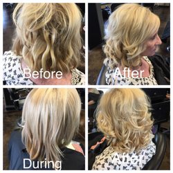Hair Color & Hair Extensions by Darla - Removal of tape-in and application of microlink hair extensions