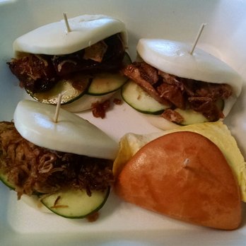 Sucre Cafe - 4 types of savory buns: Char Sui, pulled pork, Bulgogi chicken, and fried breakfast(ham and cheese) - Desserts Near Me - Plano, Texas Sucre Cafe - 4 types of savory buns: Char Sui, pulled pork, Bulgogi chicken, and fried breakfast(ham and cheese) - Desserts Near Me - Plano, Texas