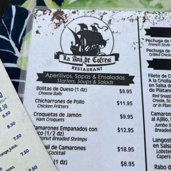 Villa Cofresi - El menú - Hotels Near Me - Rincon, Puerto Rico