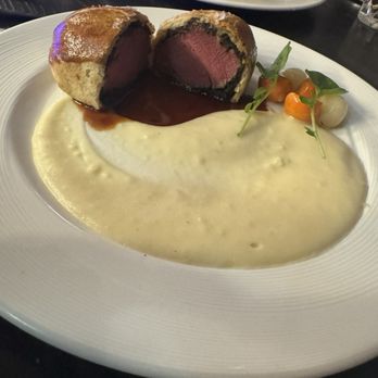 Gordon Ramsay Hell's Kitchen - Beef wellington.  It looks small but it's satisfying.  Plus, you want to make sure you save room for dessert! - Steakhouses Near Me - Stateline, Nevada