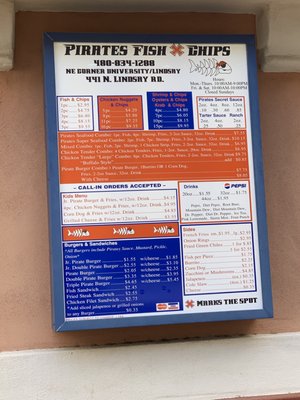 Menu photo 2 Pirates Fish and Chips Mesa, AZ