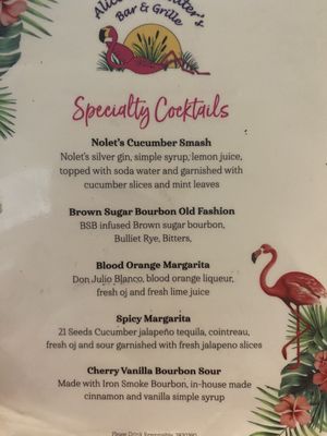 Menu photo 3 Alice Sweetwater's Bar & Grille Naples, FL