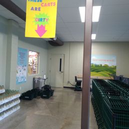 A place for cleaning carts!  Slowing the spread of COVID-19 disease.