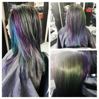 Kross Fade Sophisticuts - Multi colored rainbow hair - Hair Salons Near Me - River Oaks, Texas Kross Fade Sophisticuts - Multi colored rainbow hair - Hair Salons Near Me - River Oaks, Texas