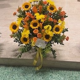 sympathy flower basket