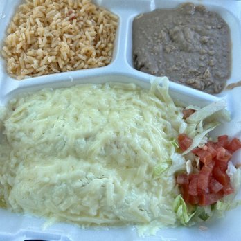 Spicy Bite - Sour cream Chicken Enchilada lunch Tuesday is $1 off pretty solid - Mexican Near Me - Kyle, Texas