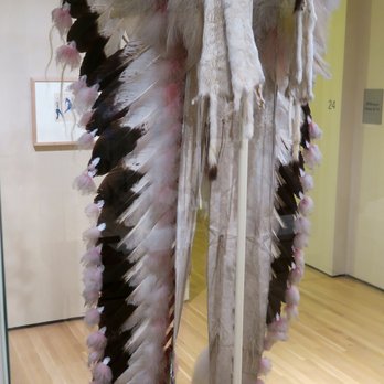 Speed Art Museum - Eagle-feather bonnet; South Dakota, Lakota Sioux culture; about 1900-25; eagle feathers, leather, glass beads, horsehair, ermine, wool - Art Museums Near Me - Louisville, Kentucky