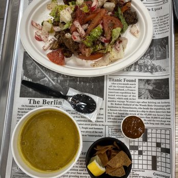 De Babel - Cauliflower salad and lentil soup - Mediterranean Near Me - Scottsdale, Arizona De Babel - Cauliflower salad and lentil soup - Mediterranean Near Me - Scottsdale, Arizona