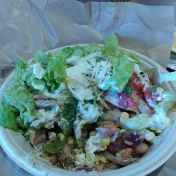 Qdoba Mexican Eats - Other side of the steak bowl......I starting eating before I took the picture - Mexican Near Me - Fresh Meadows, New York