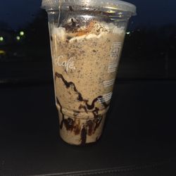 McDonald's - Caramel Frappe w/ chocolate drizzle & oreo