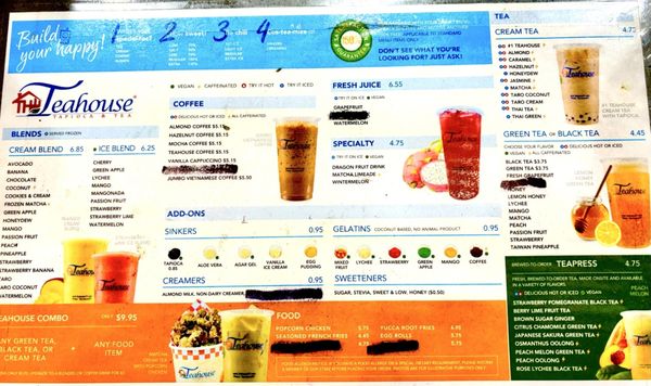 Menu photo 2 The Teahouse Tapioca and Tea Houston, TX Menu photo 2 The Teahouse Tapioca and Tea Houston, TX