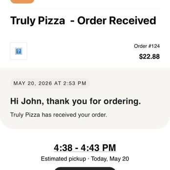 Truly Pizza - Order receipt - Pizza Near Me - Dana Point, California Truly Pizza - Order receipt - Pizza Near Me - Dana Point, California