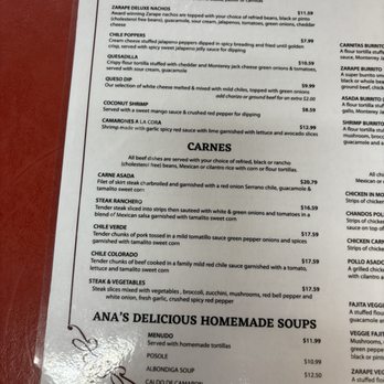Los Zarapes Mexican Restaurant - Menu 2/2024 - Mexican Near Me - Granite Bay, California