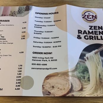 Zen Ramen & Grill - Ramen Near Me - Hanover Park, Illinois