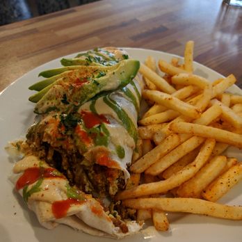 Off The Griddle - Vegano burrito with an unnecessary side of fries - Vegan Near Me - Portland, Oregon Off The Griddle - Vegano burrito with an unnecessary side of fries - Vegan Near Me - Portland, Oregon