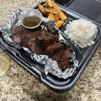 Rodizio Foragido - Picanha plate with coconut rice and yuca fries - Brazilian Near Me - San Antonio, Texas Rodizio Foragido - Picanha plate with coconut rice and yuca fries - Brazilian Near Me - San Antonio, Texas
