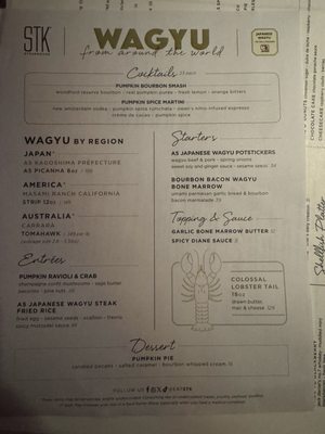 Menu photo 5 STK Steakhouse Bellevue Bellevue, WA