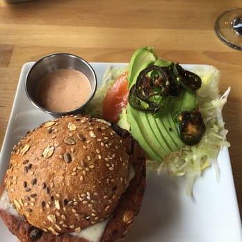 Burger Village - Veggie burger with toppings - Burgers Near Me - Brooklyn, New York Burger Village - Veggie burger with toppings - Burgers Near Me - Brooklyn, New York