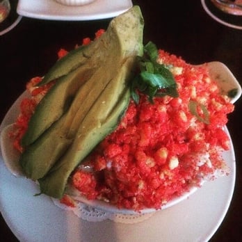 The Attic - Mac n Cheetos...mac n cheese topped with Flaming Hot Cheetos, crab and avocado - Breakfast & Brunch Near Me - Long Beach, California