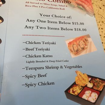 SORA SUSHI - Menu - Sushi Bars Near Me - Redmond, Oregon