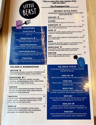 Menu photo 2 Little Beast Falls Church, VA
