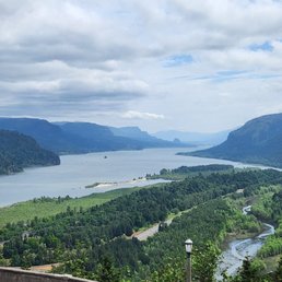 The Columbia River Gorge from Crown Point. The Columbia River Gorge from Crown Point.
