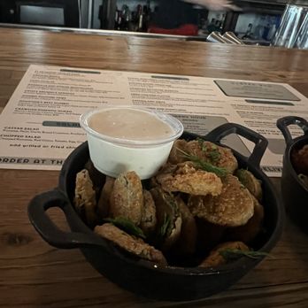 Winnie's - fried pickles-- yum - Cocktail Bars Near Me - Houston, Texas