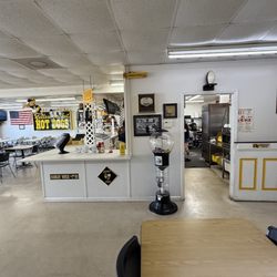 Yellow Jacket Hot Dogs - Dining area.