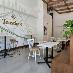 Toastique - Indoor seating.