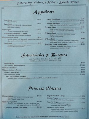 Menu photo 7 Pharos Restaraunt Tobermory, ON