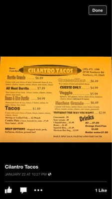 Menu photo 8 Cilantro Tacos Newberry, FL Menu photo 8 Cilantro Tacos Newberry, FL