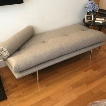 Midtown Nyc Daybed From Leather To Fabric Reupholstered By