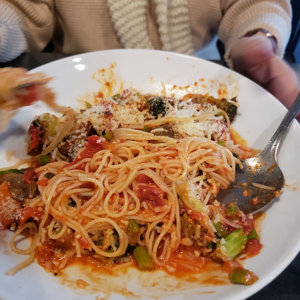 Nestico's - a plate of spaghetti with meat and vegetables - Italian Near Me - North Syracuse, New York Nestico's - a plate of spaghetti with meat and vegetables - Italian Near Me - North Syracuse, New York