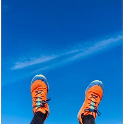At long last I rest my feet up in the blue sky.