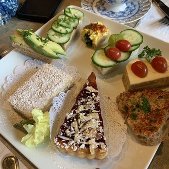 Tea Time - Sample tray. 2 large pastries and 5 tea sandwiches. - Coffee & Tea Near Me - Palo Alto, California Tea Time - Sample tray. 2 large pastries and 5 tea sandwiches. - Coffee & Tea Near Me - Palo Alto, California