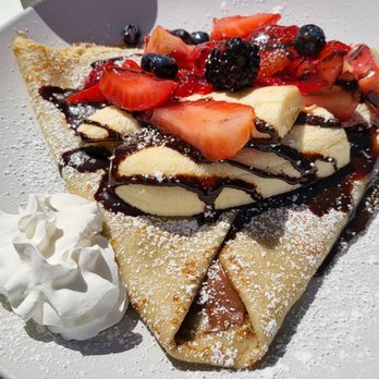 La Galette Creperie - Nutella and banana crepe, add berries. Great! - Breakfast & Brunch Near Me - San Clemente, California La Galette Creperie - Nutella and banana crepe, add berries. Great! - Breakfast & Brunch Near Me - San Clemente, California