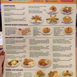 Breakfast menu